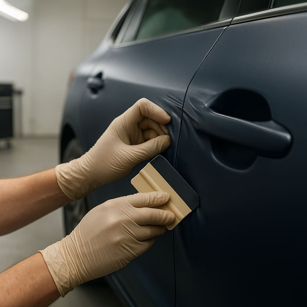 Detailaufnahme Fahrzeugfolierung